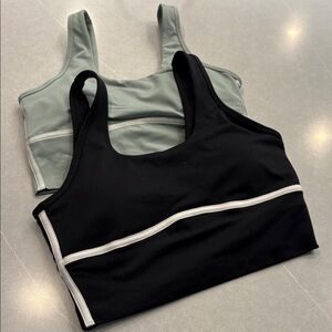 Under armor Women's Black and White and light green Sports Bras
